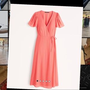 Abercrombie Angel Sleeve Wrap Midi Dress